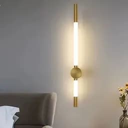 Лінійний настінний латунний світильник Line F Pipeline 60 см Арт. WB4/600 AB