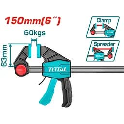 Струбцина Total THT1340601 быстрозажимная 63 х 150 мм 60 кг