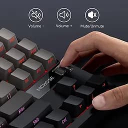Клавіатура MCHOSE G87 RGB Mechanical Matcha Latte Switch V2 Wireless (MC-G87-17) Black/Pink (G-000003611) - мініатюра 8