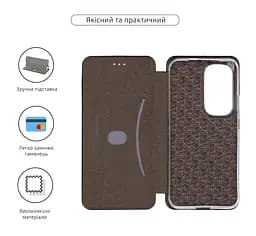 Чехол-книжка для Infinix Hot 60 Pro Plus 4G, G-Case, черный, кожаный чехол-книжка из экокожи (PU) и TPU, с магнитом, с подставкой и вместительным кардхолдером, противоударный, защита всего корпуса, ArmorStandart (ARM88695) - мініатюра 3