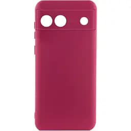 Чохол Silicone Cover Lakshmi Full Camera (A) для Google Pixel 6a Бордовий / Marsala