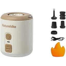 Мини насос - ночник - вентилятор Naturehike CNK2300DQ022 бежевый