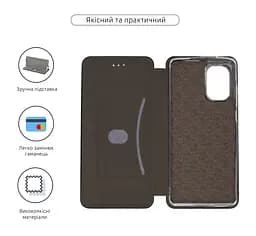 Чехол-книжка для Motorola G85 5G, G-Case, черный, кожаный чехол-книга из экокожи (PU) и TPU, с магнитом, с подставкой и вместительным кардхолдером, противоударный, защита всего корпуса, ArmorStandart (ARM77320) - мініатюра 3