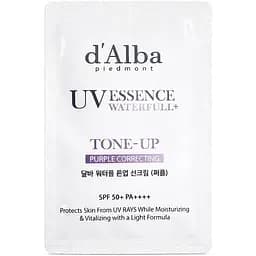 Легкий солнцезащитный крем с корректирующим эффектом D'Alba Waterfull Tone-Up Sun Cream Purple Correcting SPF 50+ PA ++++ 3 мл