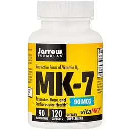 Витамины и минералы Jarrow Formulas MK-7 90 mcg, 120 капсул