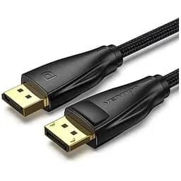 Кабель мультимедийный DisplayPort M to DisplayPort M 1.0m black Vention (HCCBF)