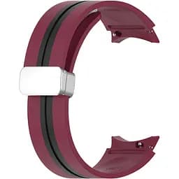 Ремешок для Samsung Galaxy Watch 4 44mm - темно-красно-черный ширина крепления 20мм силикон Watchbands Cls-line (W16-2WB10281110)