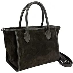 Шоппер замшевый темно-коричневый Firenze Italy F-IT-7685DB