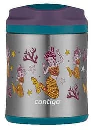 Термос дитячий для їжі Contigo, 300 мл, сріблястий, з малюнком русалки (2136764) - мініатюра 2