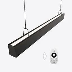 Двосторонній керований лінійний LED світильник 75Вт чорний