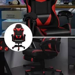 Крісло геймерське Sofotel Care Life з підставкою для ніг Red/Black (CF-301) - мініатюра 7