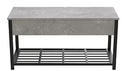 Банкетка с ящиком Ferrum-decor Дрейк 2 550x1200x400 металл Черный ДСП Бетон 16 мм (FRD-103072)