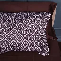 Наволочка MirSon Сатин 22-1385 Brown Geometry 45х45 см коричневая (2200010472721)