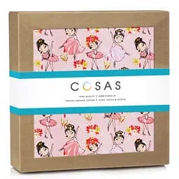 Пелюшка багаторазова Cosas непромокаюча Ballerinas 100x140 см, рожева