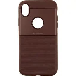 Чохол-накладка iPaky Shield Series/Elegant Grid Design TPU Hybrid Case Apple iPhone XR Brown