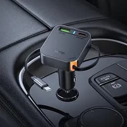 Зарядний пристрій Hoco NZ18 USB/ Type-C PD 65W з кабелем Type-C чорний - мініатюра 2