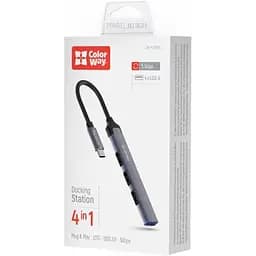 Концентратор ColorWay USB-C 4-в-1 USB2.0х3/USB3.0 (CW-HUB04) - мініатюра 10