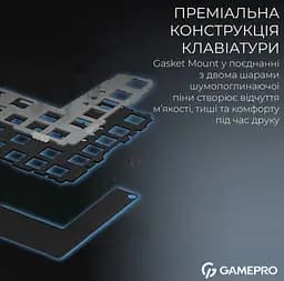 Клавиатура игровая механическая GamePro MK-160-B MAX USB Hot-Swap Outemu Magnetic Switch Black-White - мініатюра 9
