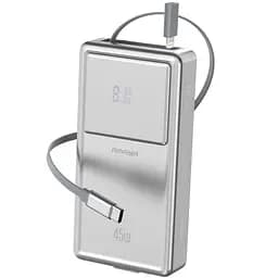 Портативний ЗП Power Bank Amaya APB-F231 45W with display and cable 20000 mAh Silver