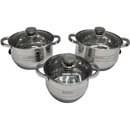 Набор кастрюль Banoo BN-5002 3 кастрюли для всех видов плит 9-слойное дно
