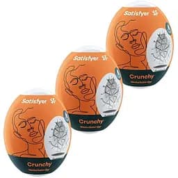 Набір мастурбаторів Satisfyer Masturbator Egg Crunchy 3 шт. білий