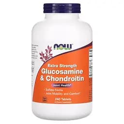 Препарат для суглобів і зв'язок NOW Glucosamine & Chondroitin Extra Strength, 240 таблеток