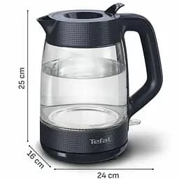 Чайник електричний Tefal Morning Glass Kettle 1.7 л чорний (KO2G08E0) - мініатюра 4