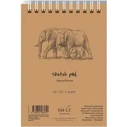 Альбом для ескізів на спіралі SM-LT Art Authentic 135г/м2 80л коричневий колір