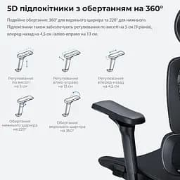 Ігрове крісло Anda Seat X-Air Pro Size XL Mesh Space Black (AD-WY-01-BBB-B01) - мініатюра 11