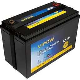 Акумулятор Vipow LiFePO4 12V (12.8V/100Ah/1280Wh) (LiFePO4128-100/80) [164639]