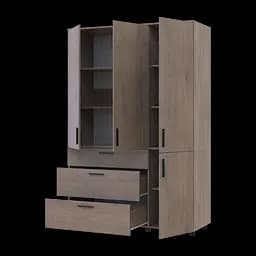 Шафа для одягу Doros Торн Кремона Канноло 3 ДСП/3Ш (полиці) 135х51.6х200 (44900478) - мініатюра 2