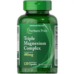 Потрійний комплекс магнію Puritans Pride Triple Magnesium Complex 400 mg 120 капсул