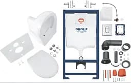 Комплект інсталяція + унітаз Grohe Solido Perfect з кришкою Soft-Close 39418000, Білий - мініатюра 5