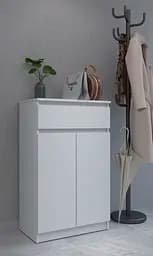 Тумба для взуття MebelStar Нео 80x35x95 см Аляска білий (MBS-1008)