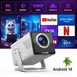 Мультимедійний смарт-проектор з автофокусом Magcubic X7 Android 14, chip H726, 8K24fps, 2GB/16GB домашній кінотеатр Silver (19343) - мініатюра 2