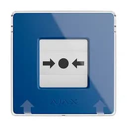Бездротова кнопка для активації пожежної тривоги вручну Ajax ManualCallPoint Blue Jeweller (26-00339)