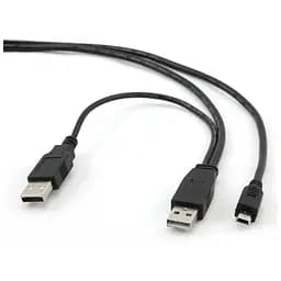 Кабель для передачі даних USB 2.0 AMx2 to Mini 5P 0.9m Cablexpert (CCP-USB22-AM5P-3)