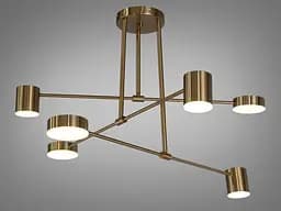 Бронзова світлодіодна люстра лофт потужністю 30W