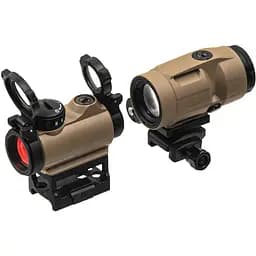 Комплект Sig Optics коллиматор ROMEO-MSR 2 MOA и магнифер JULIET3-MICRO 3X22MM FDE