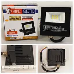 Прожектор світлодіодний Horoz Electric ASLAN-10 10W 6400K чорний - мініатюра 2