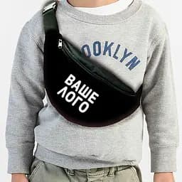 Сумка-бананка с Вашим логотипом ,32х15см,под заказ оптом,сумка через плечо (00202)