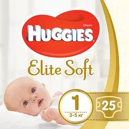 Підгузки Huggies Elite Soft 1 (3-5 кг), 25 шт.