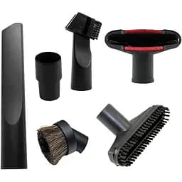 Комплект насадок 6 шт. для пилососа (щілинна, щілинна з ворсом, для меблів, кругла з ворсом) + перехідник