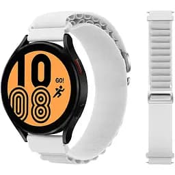 Ремінець для Nokia Steel Nokia Steel HR - білий Watchbands NormalCloth Wave ширина кріплення 20мм нейлоновий (W26-6WB16301643)