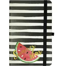 Книга записна Buromax Trendy в клітинку 207х136 мм на резинці чорна 96 аркушів (BM.255111-01)