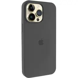 Чохол Epik Silicone Case AA Logo with MagSafe для Apple iPhone 15 Pro 6.1 Сірий/Dark Gray