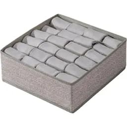 Коробка-органайзер для білизни Stenson 32х32х10 см бежева (35196)