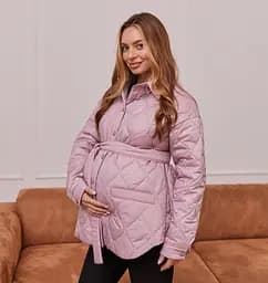 Куртка-рубашка 2в1 для беременных демисезонная Alabama размер 3XL Lullababe Пудровый