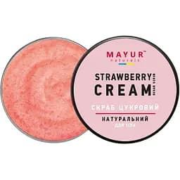 Скраб для тіла Mayur Strawberry Cream цукровий натуральний 250 мл