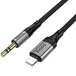 Аудіо кабель Aux Hoco UPA33A Nuevo Lightning to AUX 3.5 мм 1.5 м Black - мініатюра 5